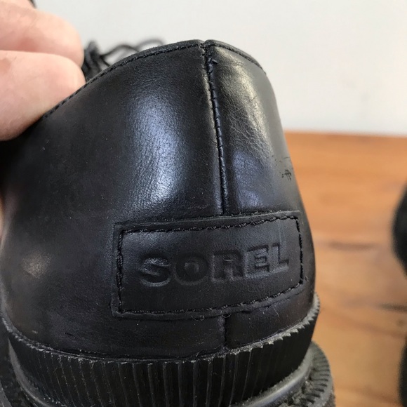 Sorel size 11 work shoes black wing tip oxfords - Picture 8 of 12